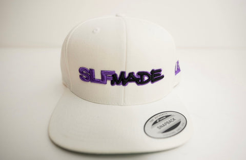 Limited Edition “Slfmade” White Snapback Hat