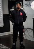 “Holdin” Black Zip Up Hoodie