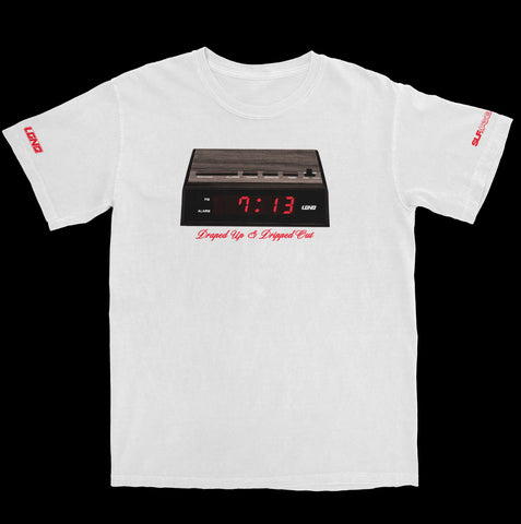 White "7thirteen Vintage Clock" T-Shirt
