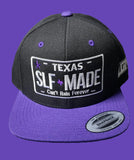 Slfmade Plate Series: “Can’t rain forever” Black/Purple Snapback