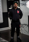 “Holdin” Black Zip Up Hoodie