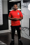 SLFMADE Black Foam Hand Red T-shirt