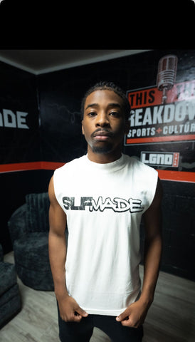 “SLFMADE FAVOR AIN’T FREE” Sleeveless Tee (White)