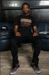 Black "7thirteen Vintage Clock" T-Shirt
