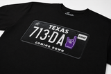 Black “713 Day Coming Dine” Plate Series T-Shirt